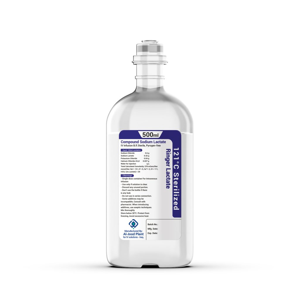 Compound Sodium Lactate Ringer Lactate 500ml – شركة عين الحياة